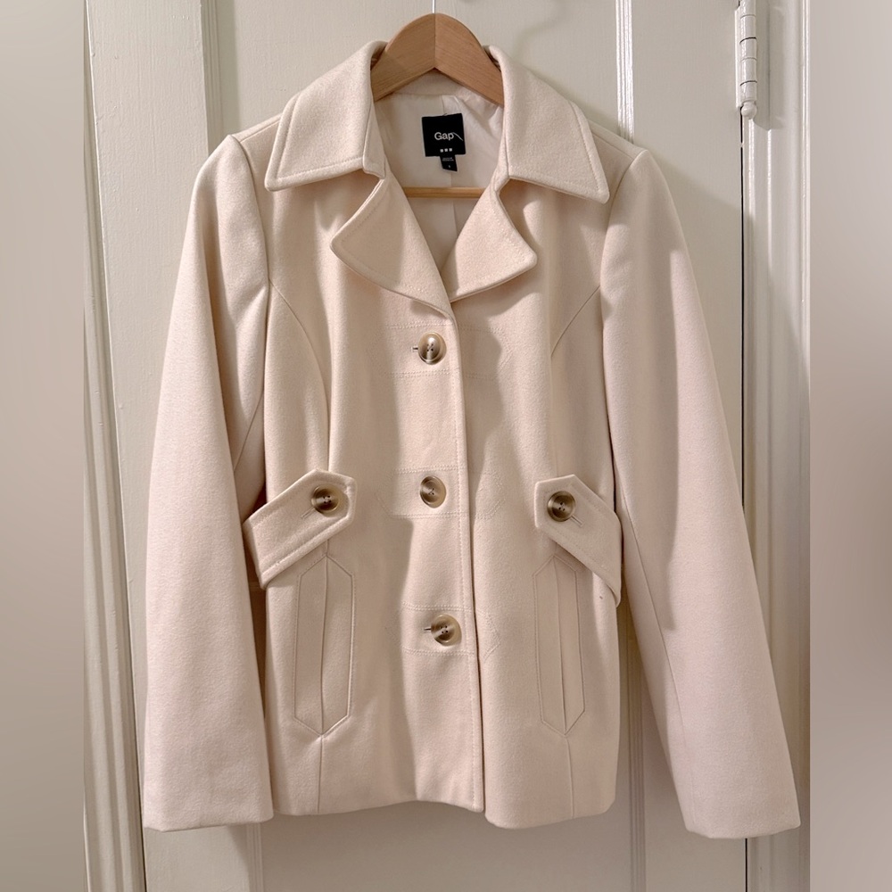 Vintage 2010 GAP Cream Women's Pea Coat